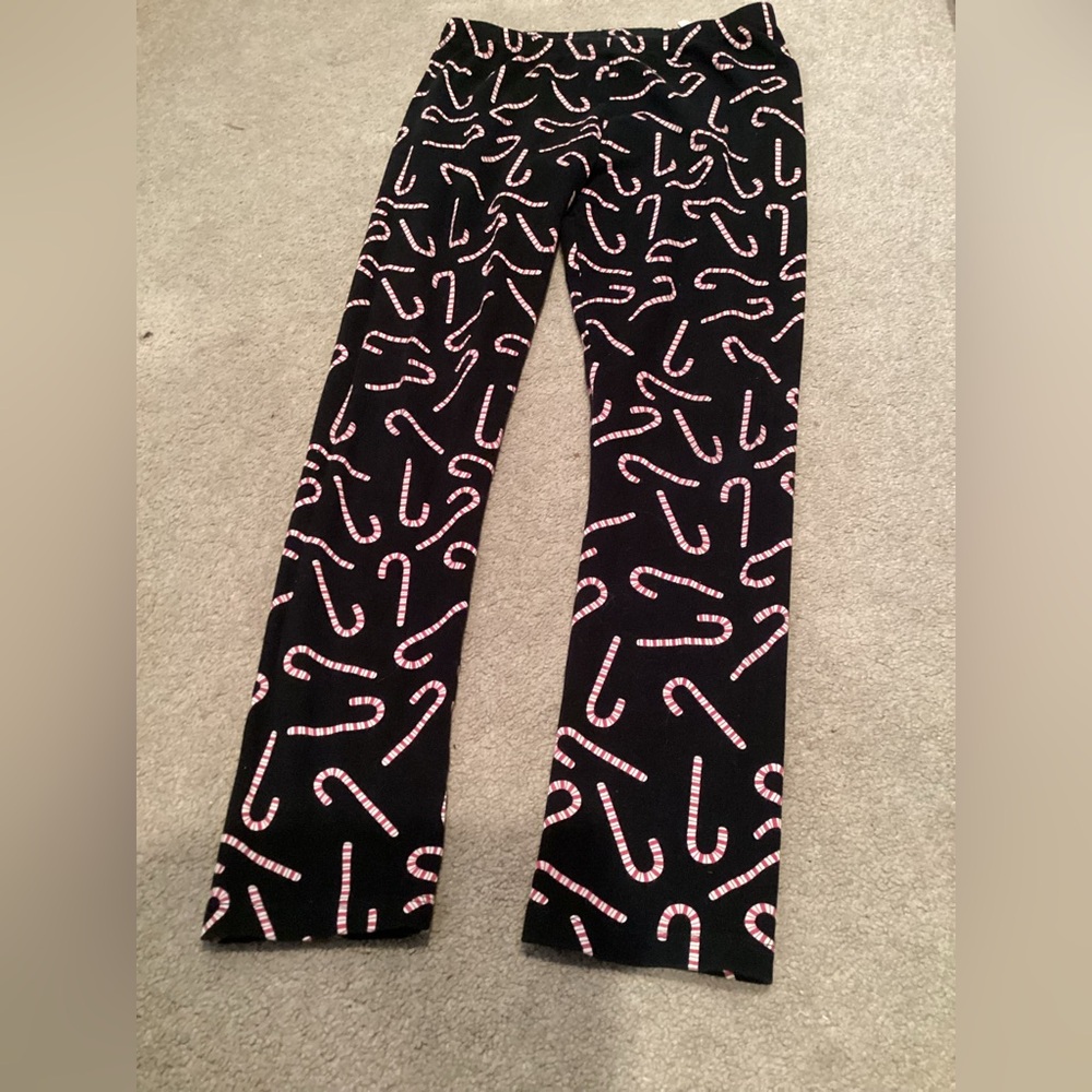 The Children's Place Black Candy Cane Leggings